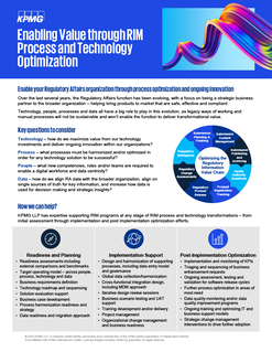 Enabling Value through RIM Process and Technology Optimization