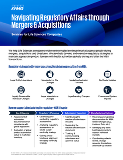 Navigating Regulatory Affairs through Mergers & Acquisitions