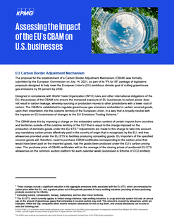 Assessing the Impact of the EU's CBAM on U.S. Businesses