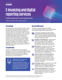 E-invoicing and digital reporting services