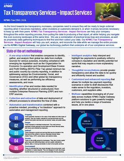 KPMG Tax Transparency Services - Impact Services